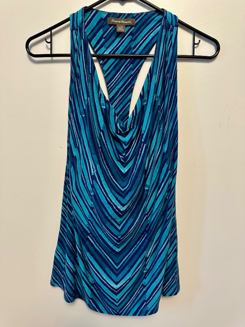 Tommy Bahama Large Sleeveless Draped Cowl Neck Top